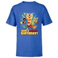 thumbnail image 1 of Marvel Super Hero Women Toony Party Have a Heroic Birthday - Short Sleeve T-Shirt for Kids - Customized-Royal, 1 of 5