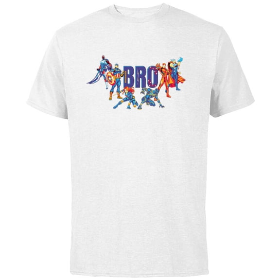 Marvel Super Heroes Avengers Family Vacation Trip Bro - Short Sleeve Cotton T-Shirt for Adults - Customized-White
