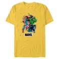 thumbnail image 1 of Marvel Super Heroes Avengers Group Trip Vacation Matching - Short Sleeve Blended T-Shirt for Adults - Customized-Yellow, 1 of 5