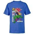 thumbnail image 1 of Marvel Super Heroes Avengers Team & Logo Birthday Hero - Short Sleeve T-Shirt for Kids - Customized-Royal, 1 of 5