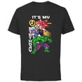 thumbnail image 1 of Marvel Super Heroes Avengers Team & Logo It’s My Birthday - Short Sleeve Cotton T-Shirt for Adults - Customized-Black, 1 of 5