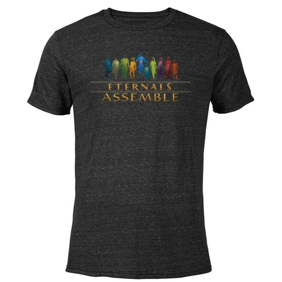Marvel Super Heroes Eternals Assemble - Short Sleeve Blended T-Shirt for Adults - Customized-Black