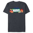 thumbnail image 1 of Marvel Super Heroes Logo Holiday Christmas Gifts & Presents - Short Sleeve Blended T-Shirt for Adults - Customized-Navy Heather, 1 of 5