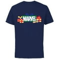 thumbnail image 1 of Marvel Super Heroes Logo Holiday Christmas Gifts & Presents - Short Sleeve Cotton T-Shirt for Adults - Customized-Navy, 1 of 5
