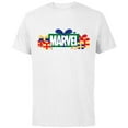thumbnail image 1 of Marvel Super Heroes Logo Holiday Christmas Gifts & Presents - Short Sleeve Cotton T-Shirt for Adults - Customized-White, 1 of 5