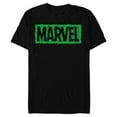 thumbnail image 1 of Marvel Super Heroes Logo Holiday Christmas Wreath - Short Sleeve Blended T-Shirt for Adults - Customized-Black, 1 of 5