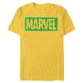 thumbnail image 1 of Marvel Super Heroes Logo Holiday Christmas Wreath - Short Sleeve Blended T-Shirt for Adults - Customized-Yellow, 1 of 5