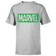 thumbnail image 1 of Marvel Super Heroes Logo Holiday Christmas Wreath - Short Sleeve T-Shirt for Kids - Customized-Athletic Heather, 1 of 5