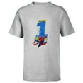 thumbnail image 1 of Marvel Super Heroes Spider-Man 1 Year Old First Birthday - Short Sleeve T-Shirt for Kids - Customized-Athletic Heather, 1 of 5