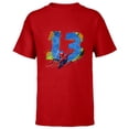 thumbnail image 1 of Marvel Super Heroes Spider-Man 13 Year Thirteenth Birthday - Short Sleeve T-Shirt for Kids - Customized-Red, 1 of 5