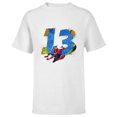 thumbnail image 1 of Marvel Super Heroes Spider-Man 13 Year Thirteenth Birthday - Short Sleeve T-Shirt for Kids - Customized-White, 1 of 5