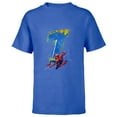 thumbnail image 1 of Marvel Super Heroes Spider-Man 7 Year Old Seventh Birthday - Short Sleeve T-Shirt for Kids - Customized-Royal, 1 of 5