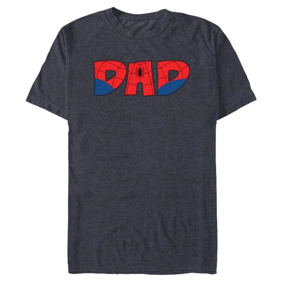 Marvel Super Heroes Spider-Man Costume Father’s Day Gift Dad - Short Sleeve Blended T-Shirt for Adults - Customized-Navy Heather