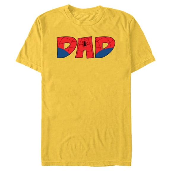 Marvel Super Heroes Spider-Man Costume Father’s Day Gift Dad - Short Sleeve Blended T-Shirt for Adults - Customized-Yellow