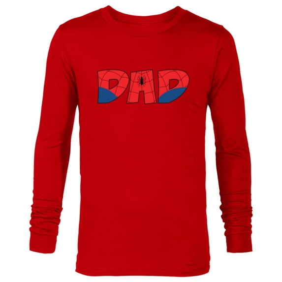Marvel Super Heroes Spider-Man Costume Mother’s Day Gift Mom - Long Sleeve T-Shirt for Men - Customized-New Red