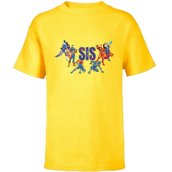 Marvel Super Heroes Spider-Man Costume Mother’s Day Gift Mom - Short Sleeve T-Shirt for Kids - Customized-Yellow