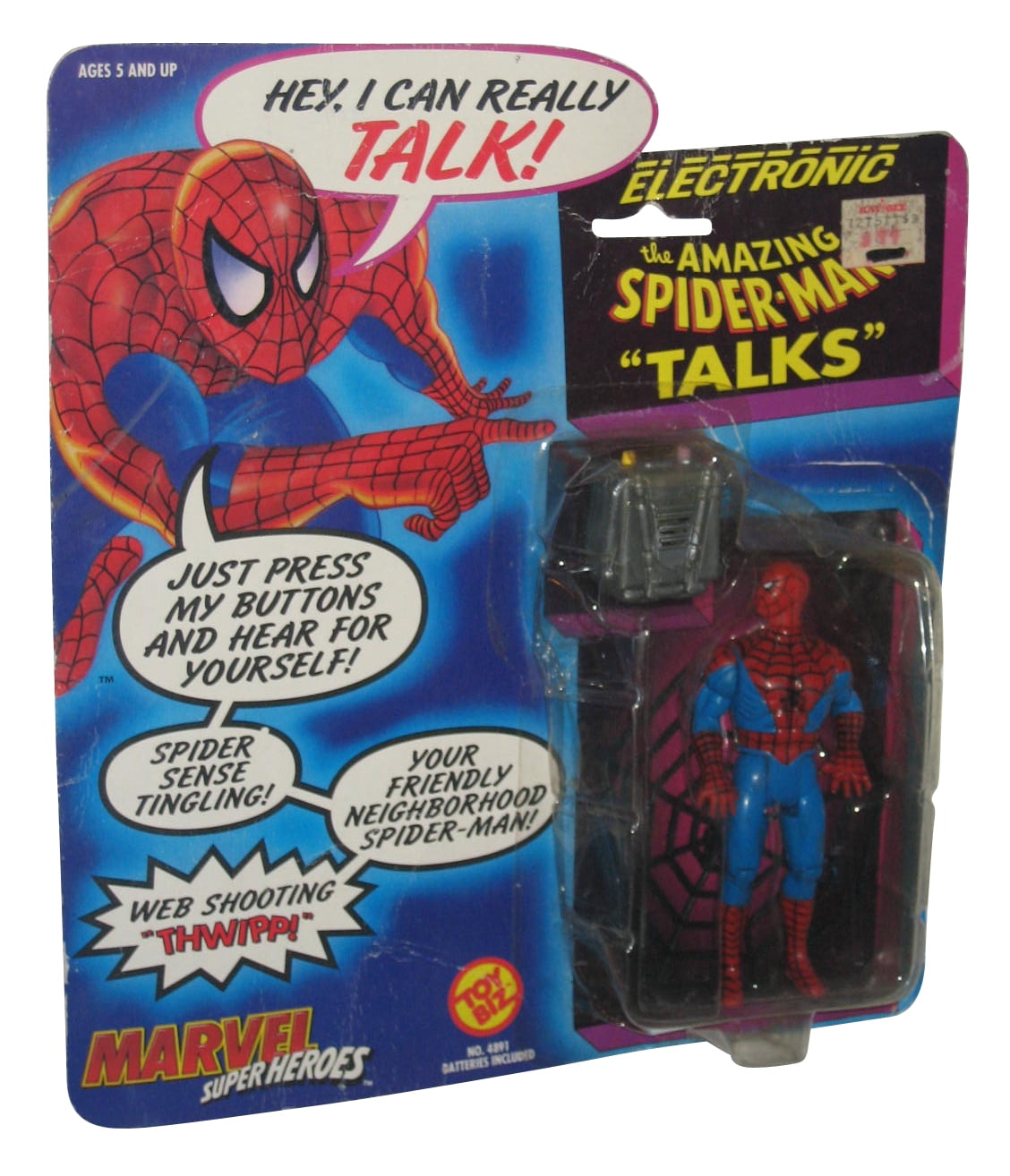 Marvel Super Heroes Spider-Man Electronic Talking (1991) Toy Biz