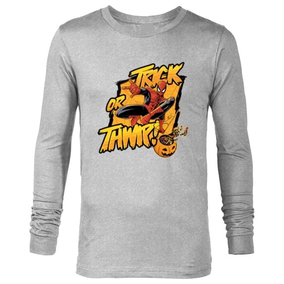 Marvel Super Heroes Spider-Man Halloween Trick or Thwip! - Long Sleeve T-Shirt for Men - Customized-Athletic Heather