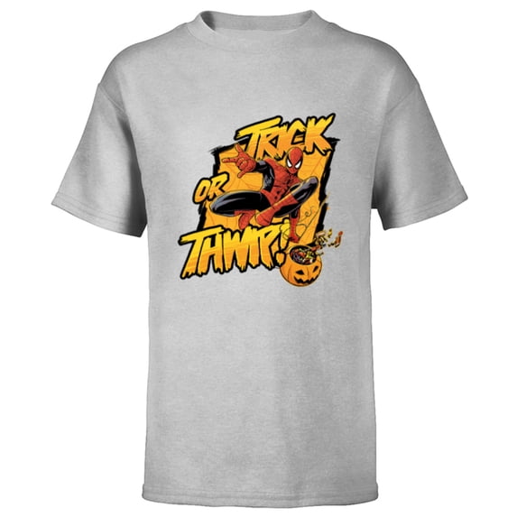 Marvel Super Heroes Spider-Man Halloween Trick or Thwip! - Short Sleeve T-Shirt for Kids - Customized-Athletic Heather