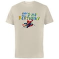 thumbnail image 1 of Marvel Super Heroes Spider-Man It’s My Birthday - Short Sleeve Cotton T-Shirt for Adults - Customized-Natural, 1 of 5