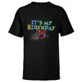 thumbnail image 1 of Marvel Super Heroes Spider-Man It’s My Birthday - Short Sleeve T-Shirt for Kids - Customized-Black, 1 of 5