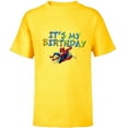 thumbnail image 1 of Marvel Super Heroes Spider-Man It’s My Birthday - Short Sleeve T-Shirt for Kids - Customized-Yellow, 1 of 5