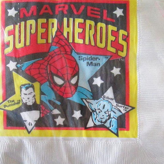Marvel Super Heroes Vintage 1990 Small Napkins (16ct)