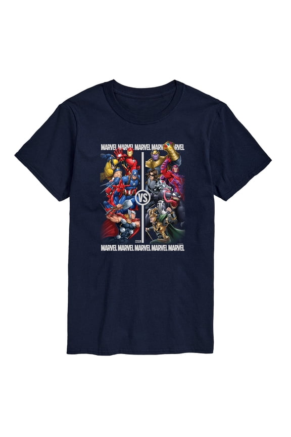 - Super Heroes Vs Villains - Men's Short Sleeve Graphic Tee