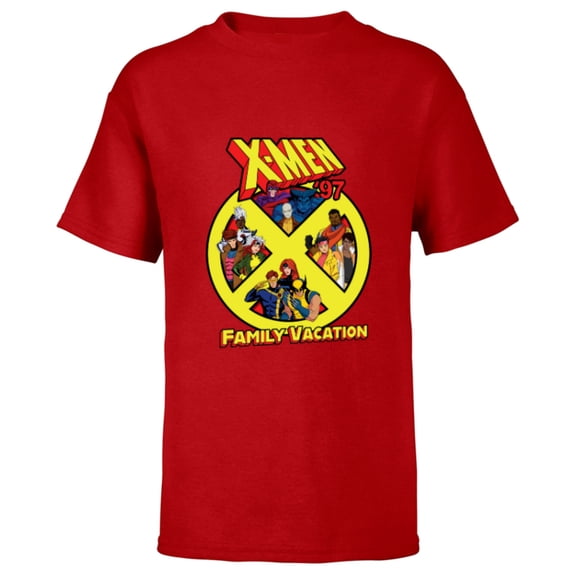 Marvel Super Heroes X-Men ’97 Trip Matching Family Vacation - Short Sleeve T-Shirt for Kids - Customized-Red