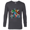 thumbnail image 1 of Marvel Super Heroes in Action Holiday - Long Sleeve T-Shirt for Men - Customized-Charcoal Heather, 1 of 5