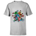 thumbnail image 1 of Marvel Super Heroes in Action Holiday - Short Sleeve T-Shirt for Kids - Customized-Athletic Heather, 1 of 5