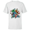 thumbnail image 1 of Marvel Super Heroes in Action Holiday - Short Sleeve T-Shirt for Kids - Customized-White, 1 of 5