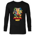 thumbnail image 1 of Marvel Super Women Family Party Dad of the Birthday Boy - Long Sleeve T-Shirt for Men - Customized-Black, 1 of 5