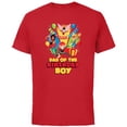 thumbnail image 1 of Marvel Super Women Family Party Dad of the Birthday Boy - Short Sleeve Cotton T-Shirt for Adults - Customized-Red, 1 of 5