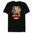 thumbnail image 1 of Marvel Super Women Family Party Mom of the Birthday Boy - Short Sleeve Blended T-Shirt for Adults - Customized-Black, 1 of 5