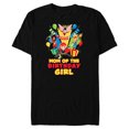 thumbnail image 1 of Marvel Super Women Family Party Mom of the Birthday Girl - Short Sleeve Blended T-Shirt for Adults - Customized-Black, 1 of 5