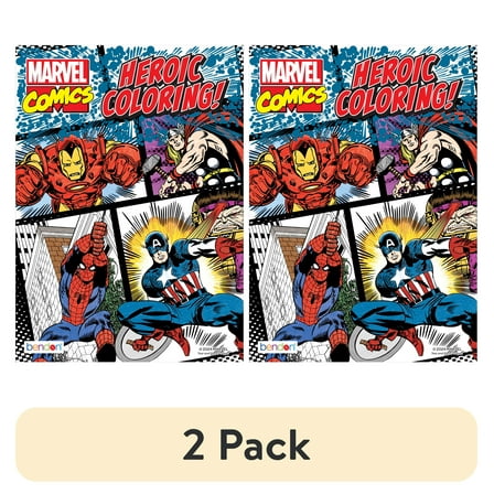 (2 pack) Marvel Superhero 80-page Advanced Coloring Book, by Bendon, Paperback