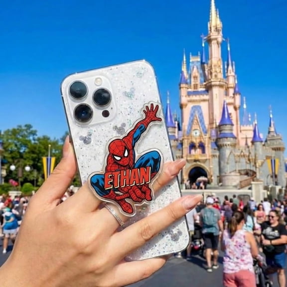 Marvel Superhero MagSafe Phone Grip, Spider Man Captain America Hulk Pop Socket, Personalized Marvel Phone Accessory