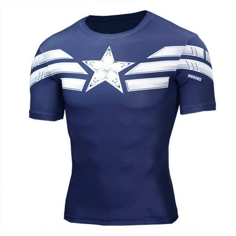 Marvel Superhero Rash Guard T Shirt Top