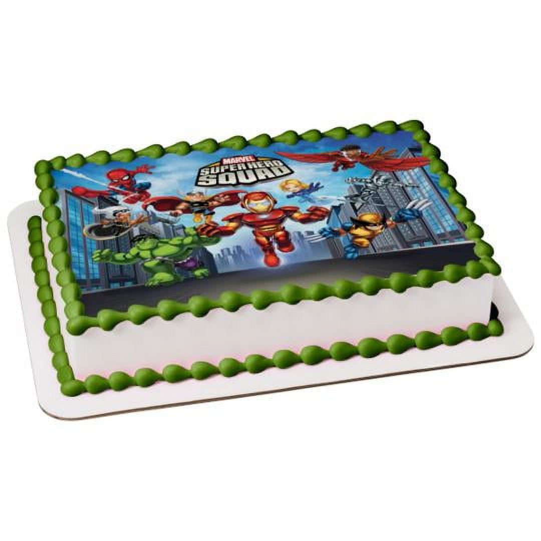 Superhero cake topper set