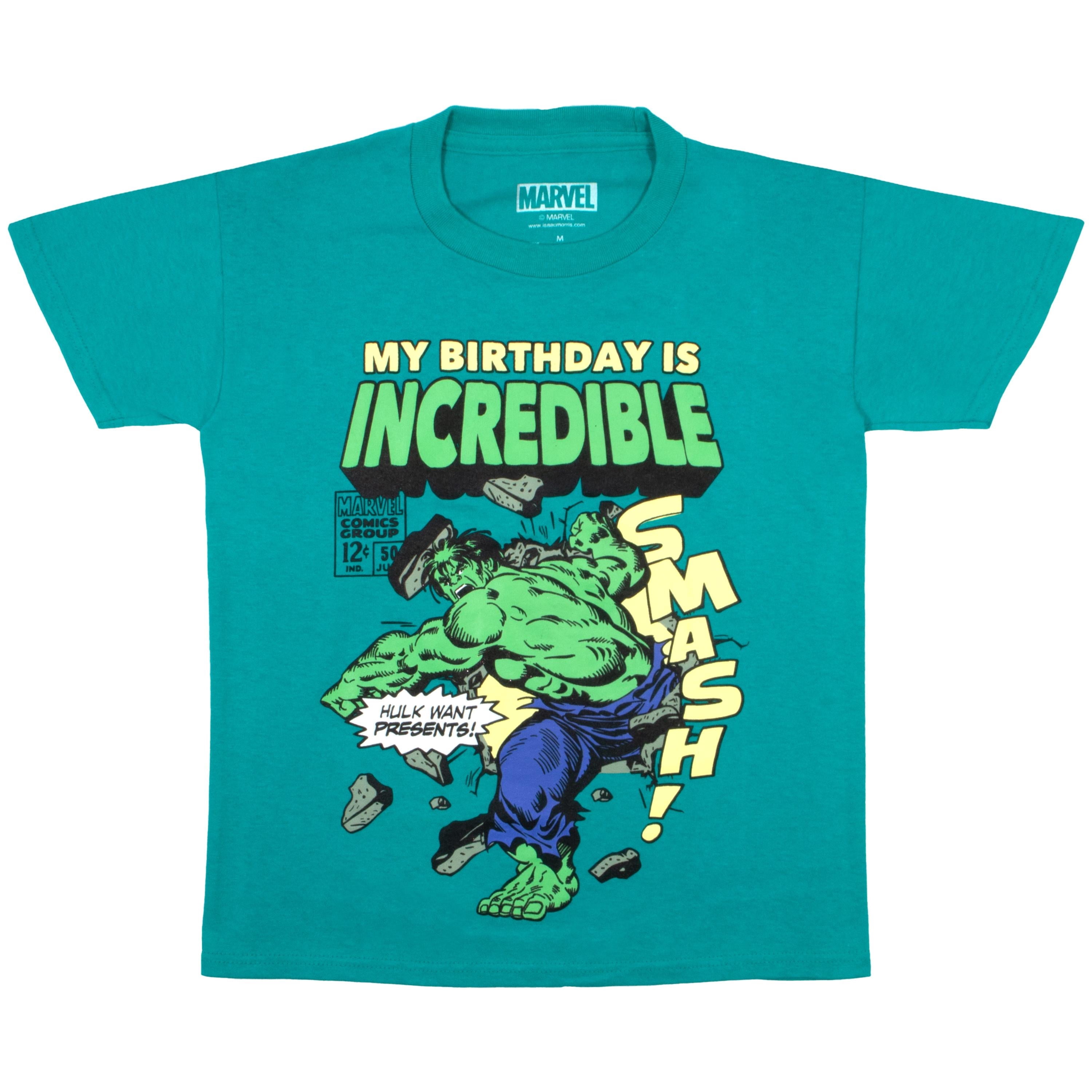 Marvel Avengers Hulk Birthday Little Boys T-Shirt Toddler to Big Kid
