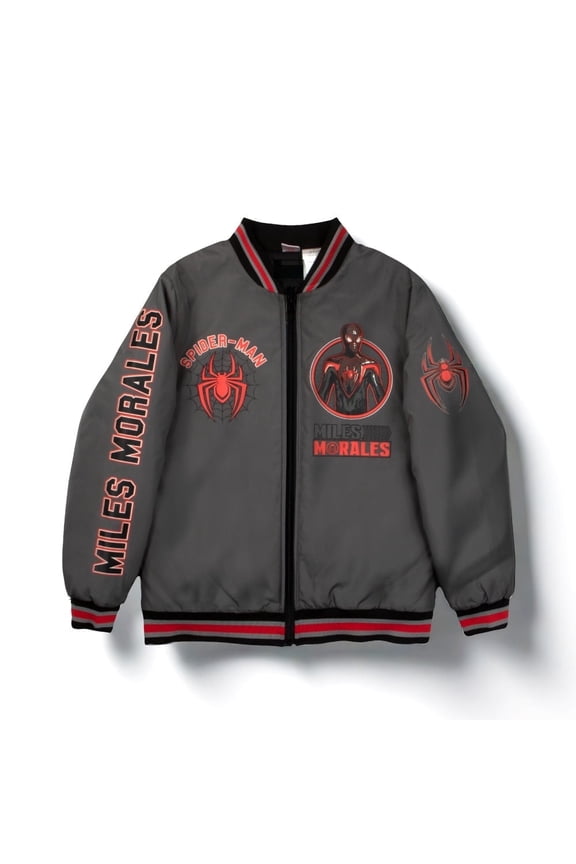 Superheroes Characters Boys Bomber Jacket, Black Panther (Sizes 4-18)