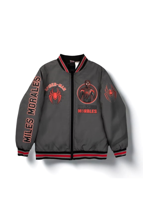 Superheroes Characters Boys Bomber Jacket, Black Panther (Sizes 4-18)