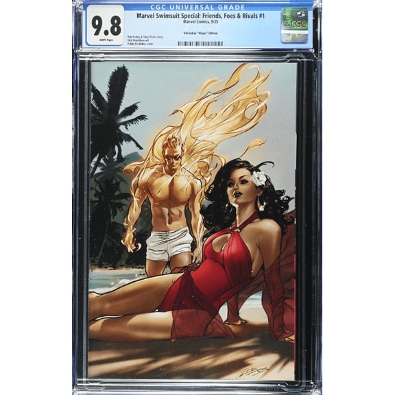 Marvel Swimsuit Special: Friends, Foes & Rivals 1 CGC Universal Series 9.8 Pablo Villalobos 1:100 Ratio Virgin Variant B