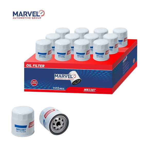 Marvel Synthetic Engine Oil Filter MR3387 (6439929) Fits Buick Allure 05-09, Cadillac Escalade 99-00, Chevrolet Silverado 07, GMC Sierra 07, Jeep Comanche 86 - 12pc