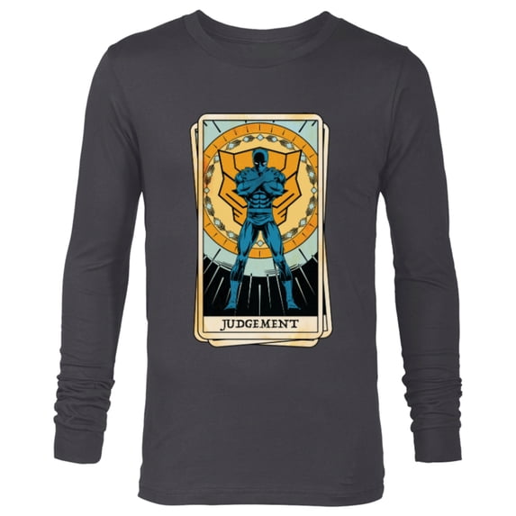 Marvel Tarot Arcana Black Panther as the Judgement Card - Long Sleeve T-Shirt for Men - Customized-Charcoal Heather