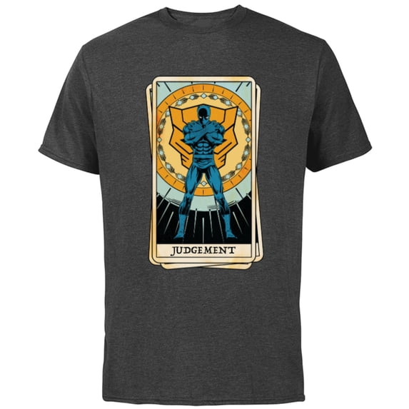 Marvel Tarot Arcana Black Panther as the Judgement Card - Short Sleeve Cotton T-Shirt for Adults - Customized-Charcoal