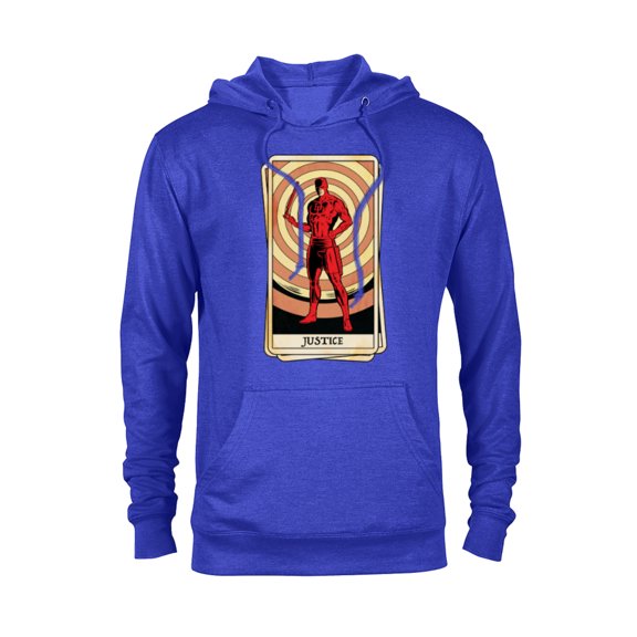 Marvel Tarot Arcana Daredevil as the Justice Card - Pullover Hoodie for Adults - Customized-Royal