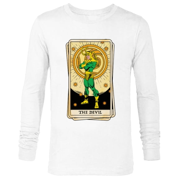 Marvel Tarot Arcana Loki as the Devil Card - Long Sleeve T-Shirt for Men - Customized-White