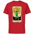 thumbnail image 1 of Marvel Tarot Arcana Loki as the Devil Card - Short Sleeve Cotton T-Shirt for Adults - Customized-Red, 1 of 5